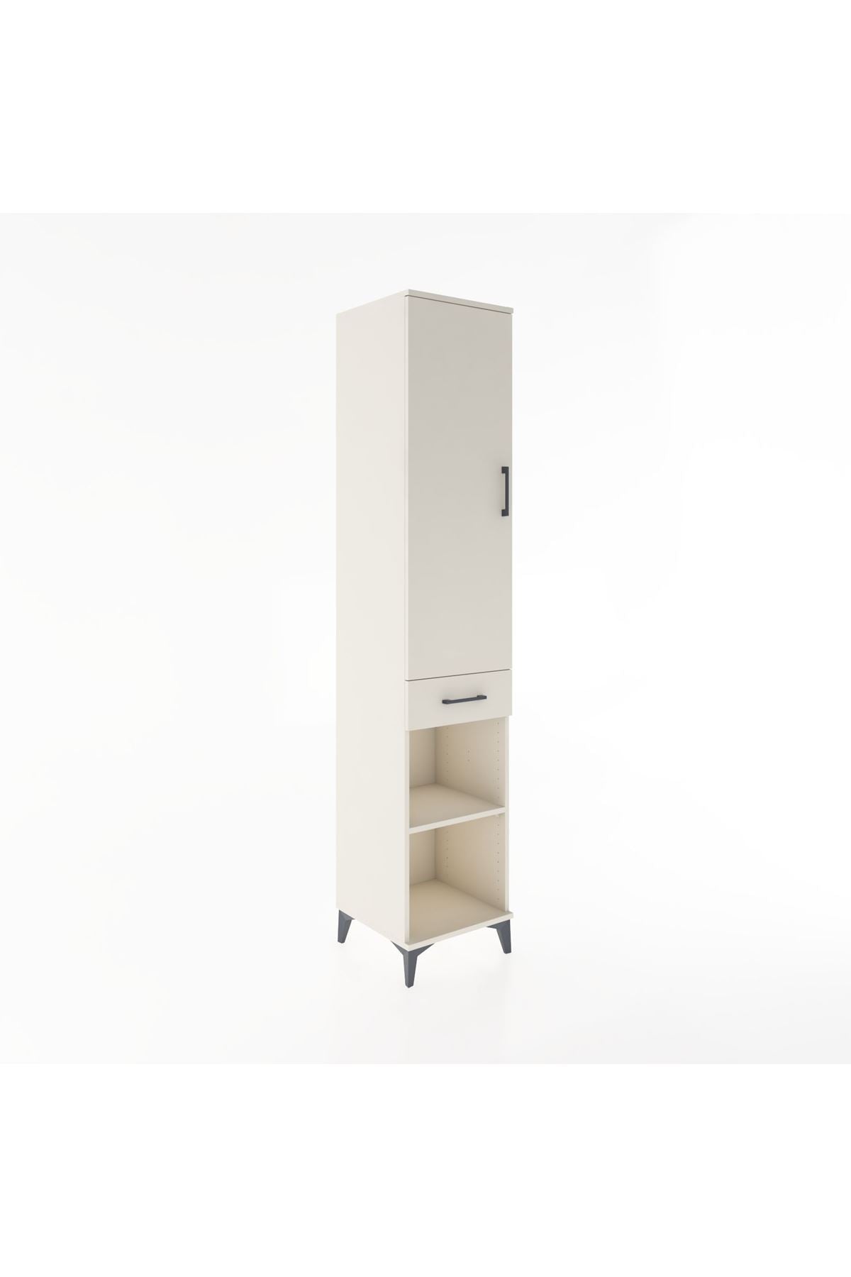 Hyperion Dolap 3 Raflı Tek Çekmeceli Tek Askılı 44x44x221 - S61M181V1B