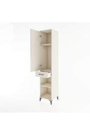 Hyperion Dolap 3 Raflı Tek Çekmeceli Tek Askılı 44x44x221 - S61M181V1B