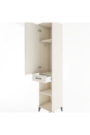 Hyperion Dolap 3 Raflı Tek Çekmeceli Tek Askılı 44x44x221 - S61M181V1B