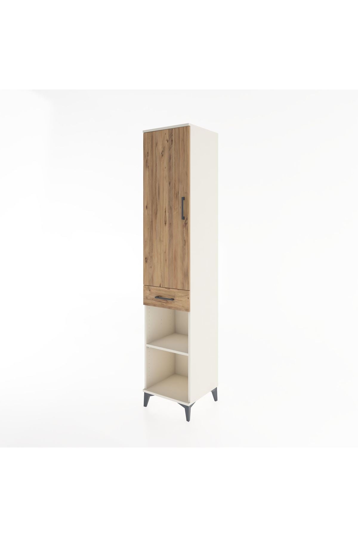 Hyperion Dolap 3 Raflı Tek Çekmeceli Tek Askılı 44x44x221 - S61M181V3B