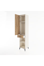 Hyperion Dolap 3 Raflı Tek Çekmeceli Tek Askılı 44x44x221 - S61M181V3B