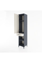Hyperion Dolap 3 Raflı Tek Çekmeceli Tek Askılı 44x44x221 - S61M181V4B