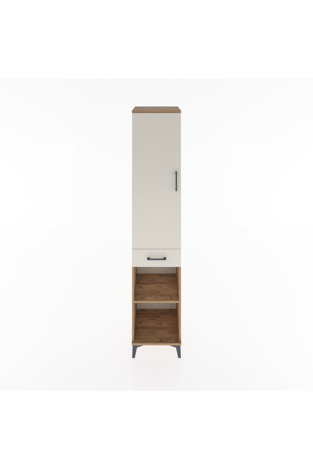 Hyperion Dolap 3 Raflı Tek Çekmeceli Tek Askılı 44x44x221 - S61M181V7B