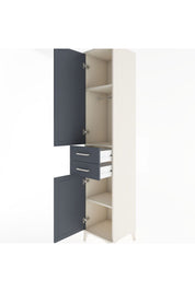 Hyperion Dolap 3 Raflı 2 Çekmeceli Tek Askılı 44x44x221 - S61M182V2B