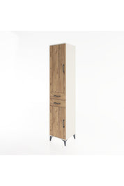 Hyperion Dolap 3 Raflı 2 Çekmeceli Tek Askılı 44x44x221 - S61M182V3B