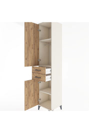 Hyperion Dolap 3 Raflı 2 Çekmeceli Tek Askılı 44x44x221 - S61M182V3B