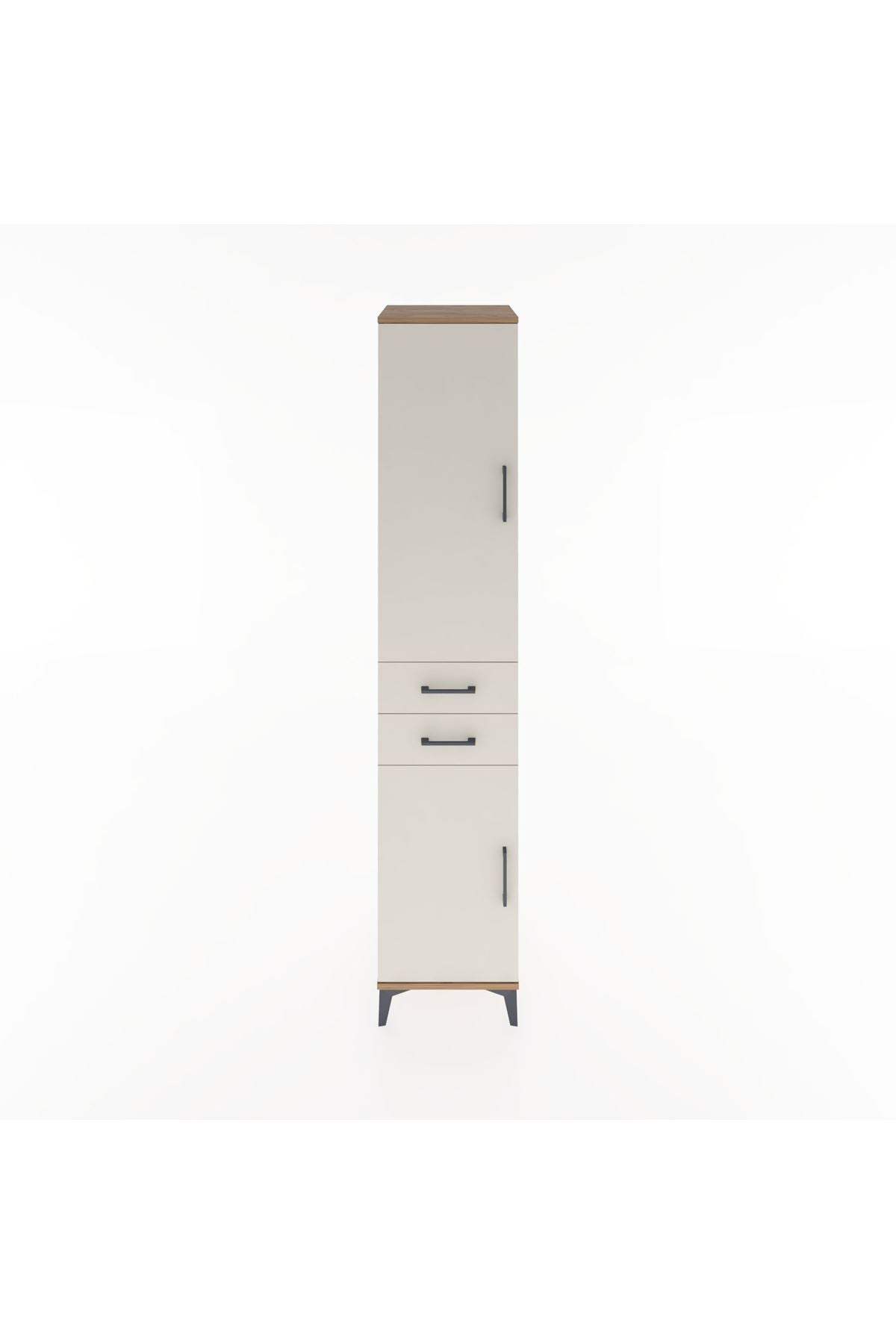 Hyperion Dolap 3 Raflı 2 Çekmeceli Tek Askılı 44x44x221 - S61M182V7B