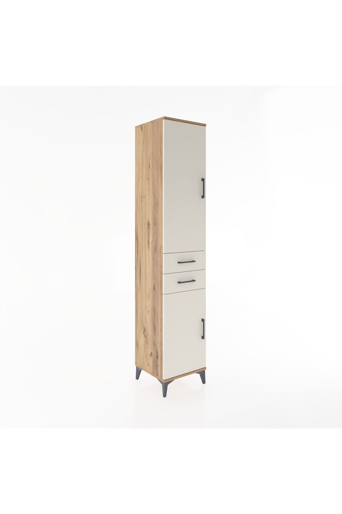 Hyperion Dolap 3 Raflı 2 Çekmeceli Tek Askılı 44x44x221 - S61M182V7B
