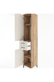 Hyperion Dolap 3 Raflı 2 Çekmeceli Tek Askılı 44x44x221 - S61M182V7B