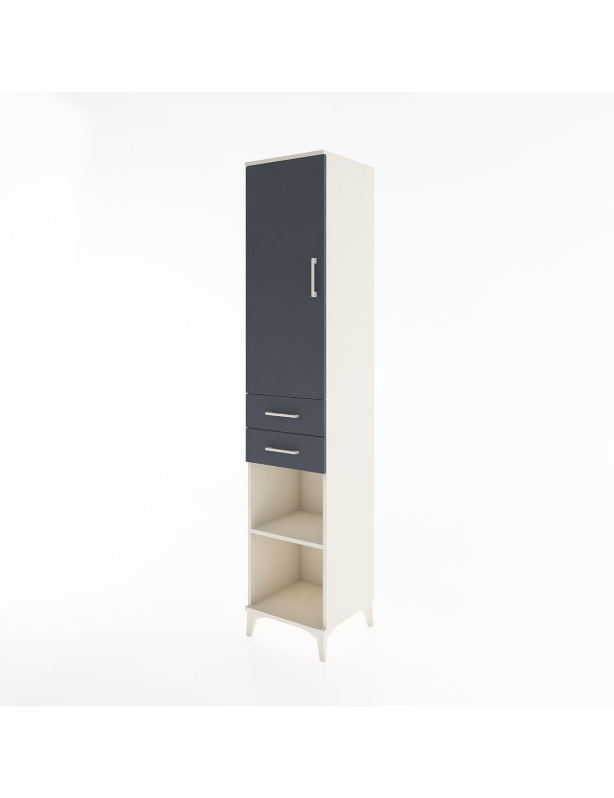 Hyperion Dolap 3 Raflı 2 Çekmeceli Tek Askılı 44x44x221 - S61M183V2B