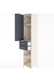 Hyperion Dolap 3 Raflı 2 Çekmeceli Tek Askılı 44x44x221 - S61M183V2B