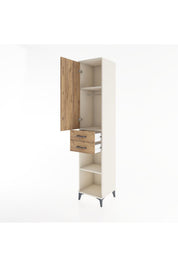 Hyperion Dolap 3 Raflı 2 Çekmeceli Tek Askılı 44x44x221 - S61M183V3B