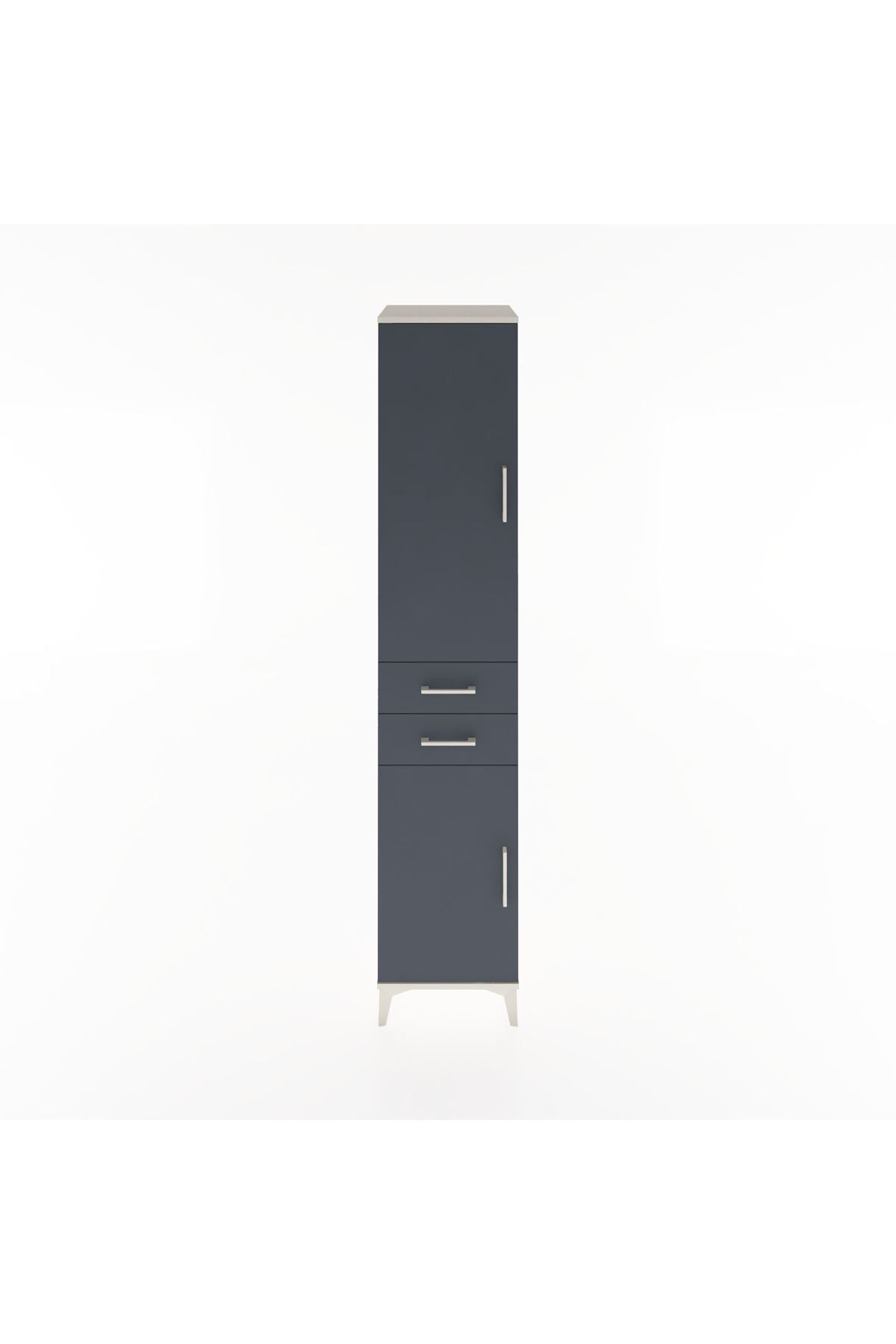 Hyperion Dolap 4 Raflı 2 Çekmeceli 2 Kapaklı 44x44x221 - S61M184V2B