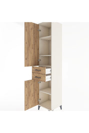 Hyperion Dolap 4 Raflı 2 Çekmeceli 2 Kapaklı 44x44x221 - S61M184V3B