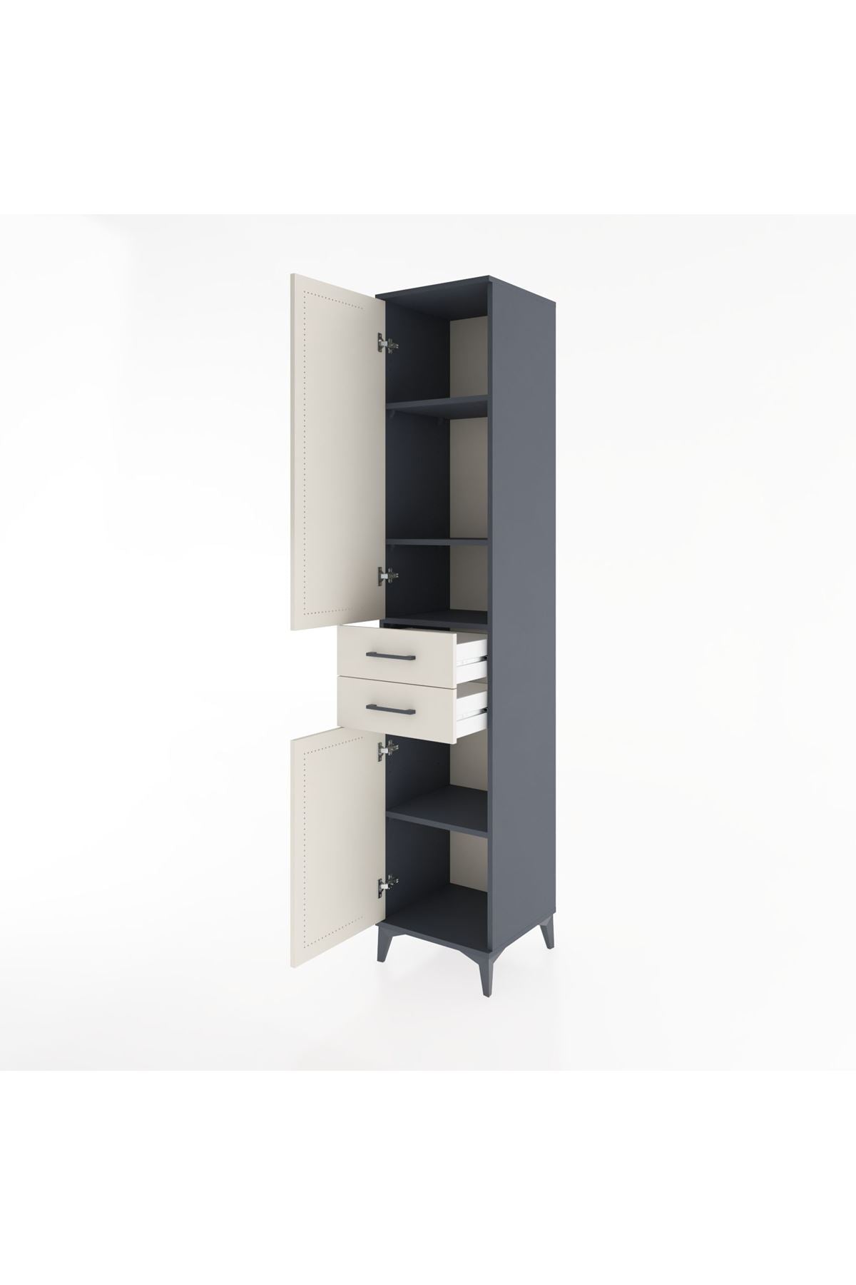 Hyperion Dolap 4 Raflı 2 Çekmeceli 2 Kapaklı 44x44x221 - S61M184V4B
