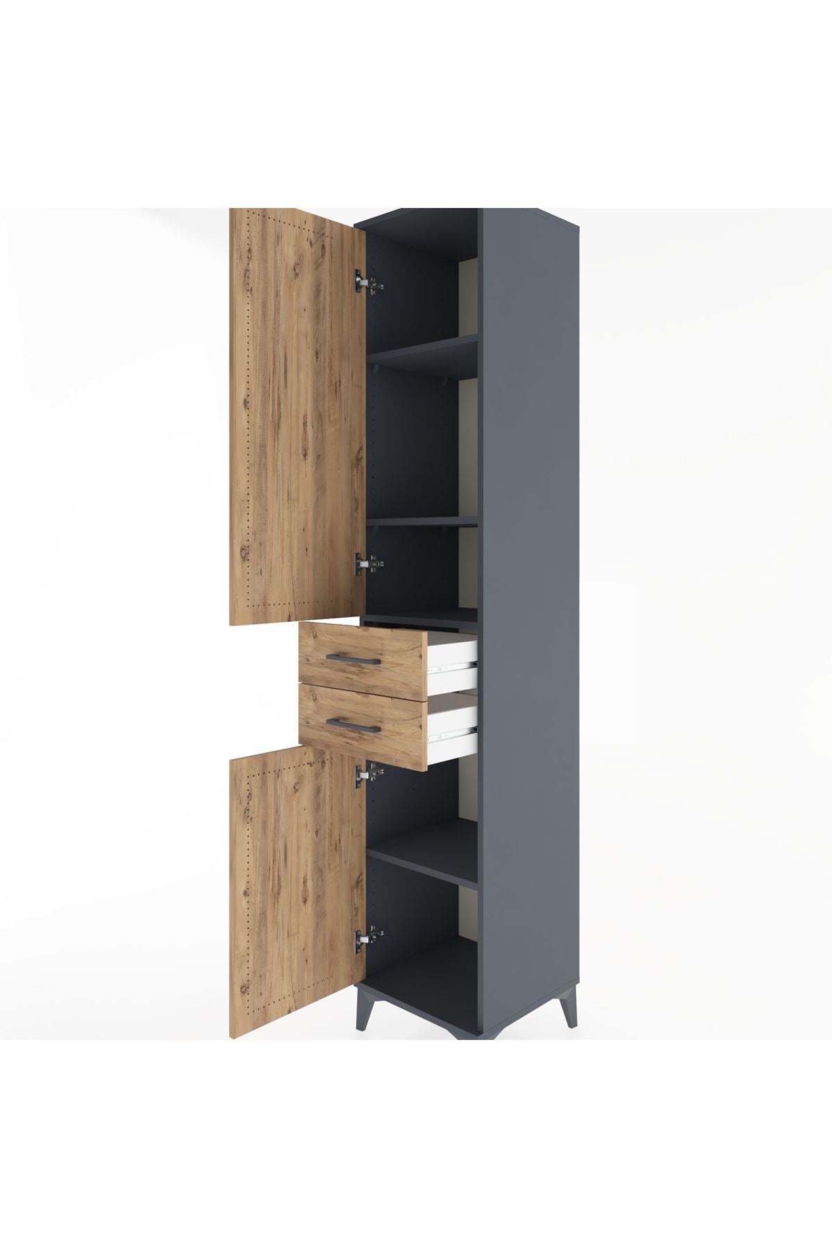 Hyperion Dolap 4 Raflı 2 Çekmeceli 2 Kapaklı 44x44x221 - S61M184V6B