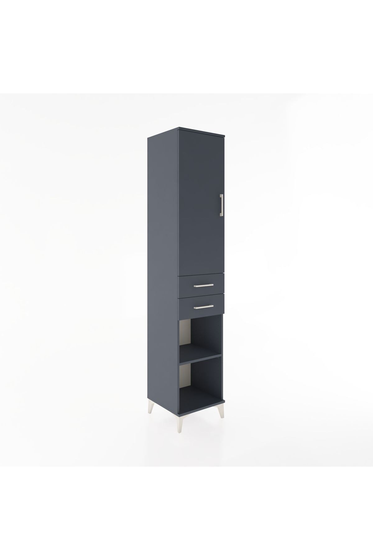 Hyperion Dolap 4 Raflı 2 Çekmeceli Tek Kapaklı 44x44x221 - S61M185V5B