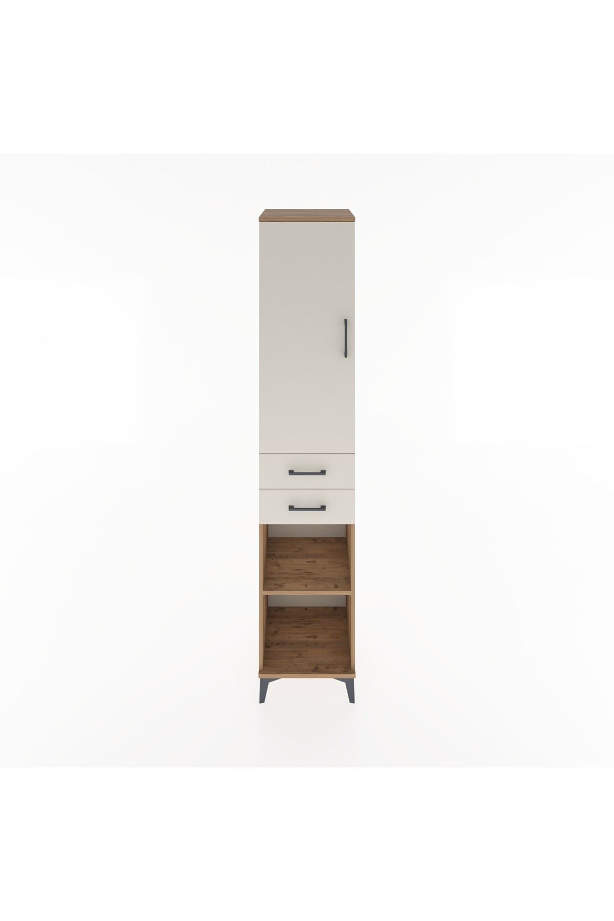 Hyperion Dolap 4 Raflı 2 Çekmeceli Tek Kapaklı 44x44x221 - S61M185V7B