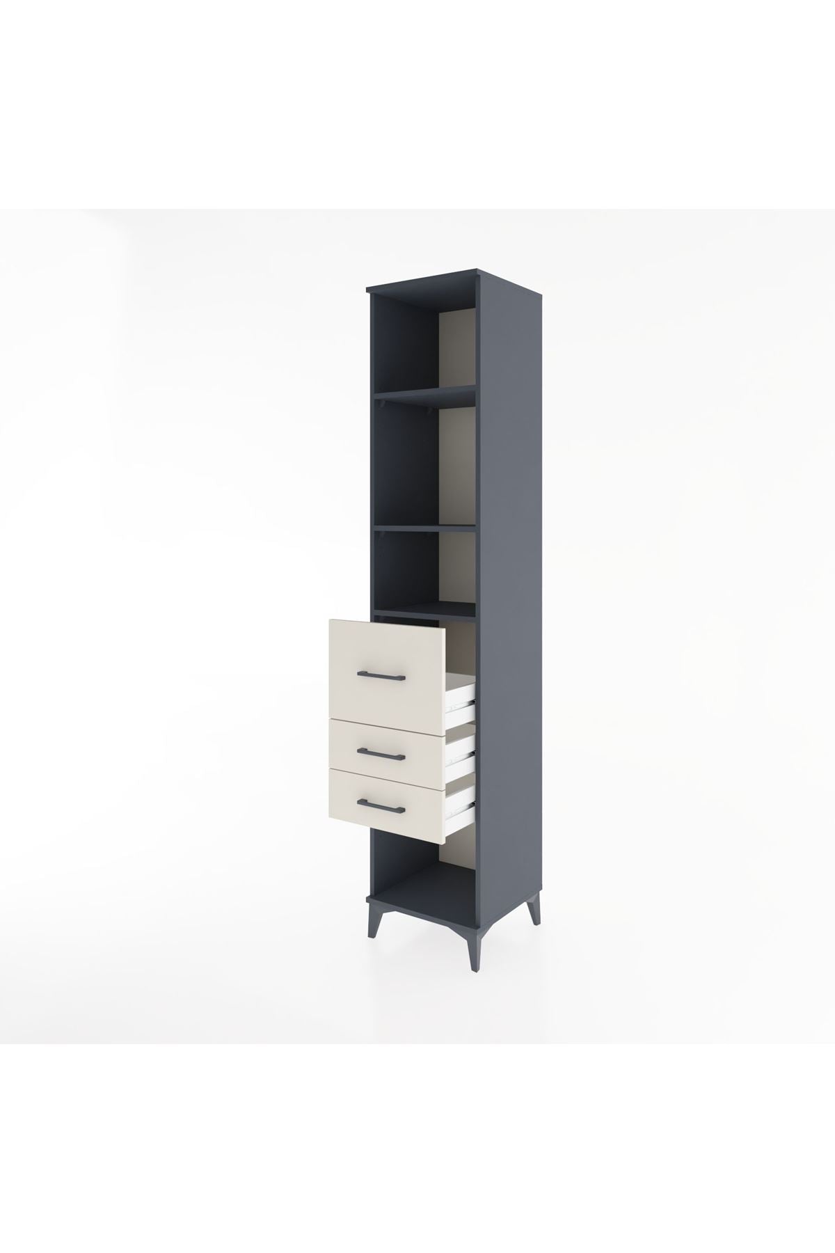 Hyperion Dolap 3 Raflı 3 Çekmeceli 44x44x221 - S61M186V4B