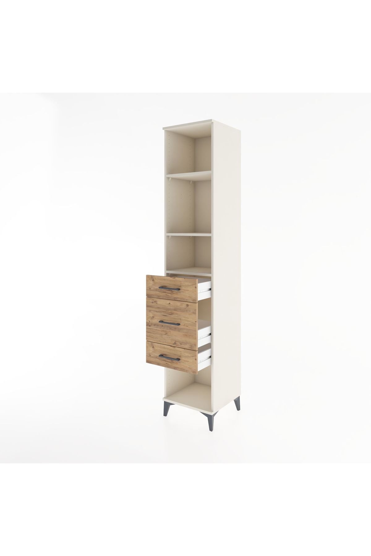 Hyperion Dolap 3 Raflı 3 Çekmeceli 44x44x221 - S61M187V3B