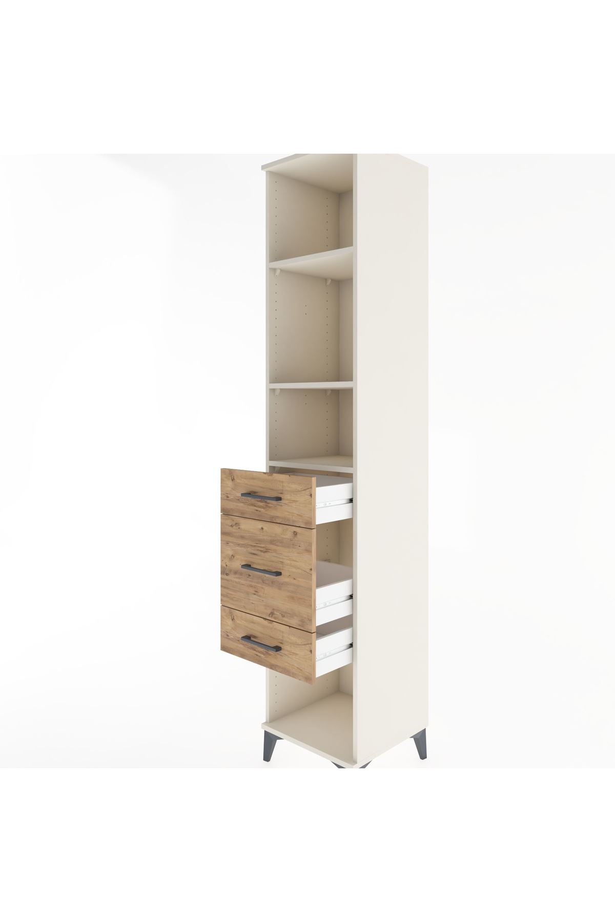 Hyperion Dolap 3 Raflı 3 Çekmeceli 44x44x221 - S61M187V3B