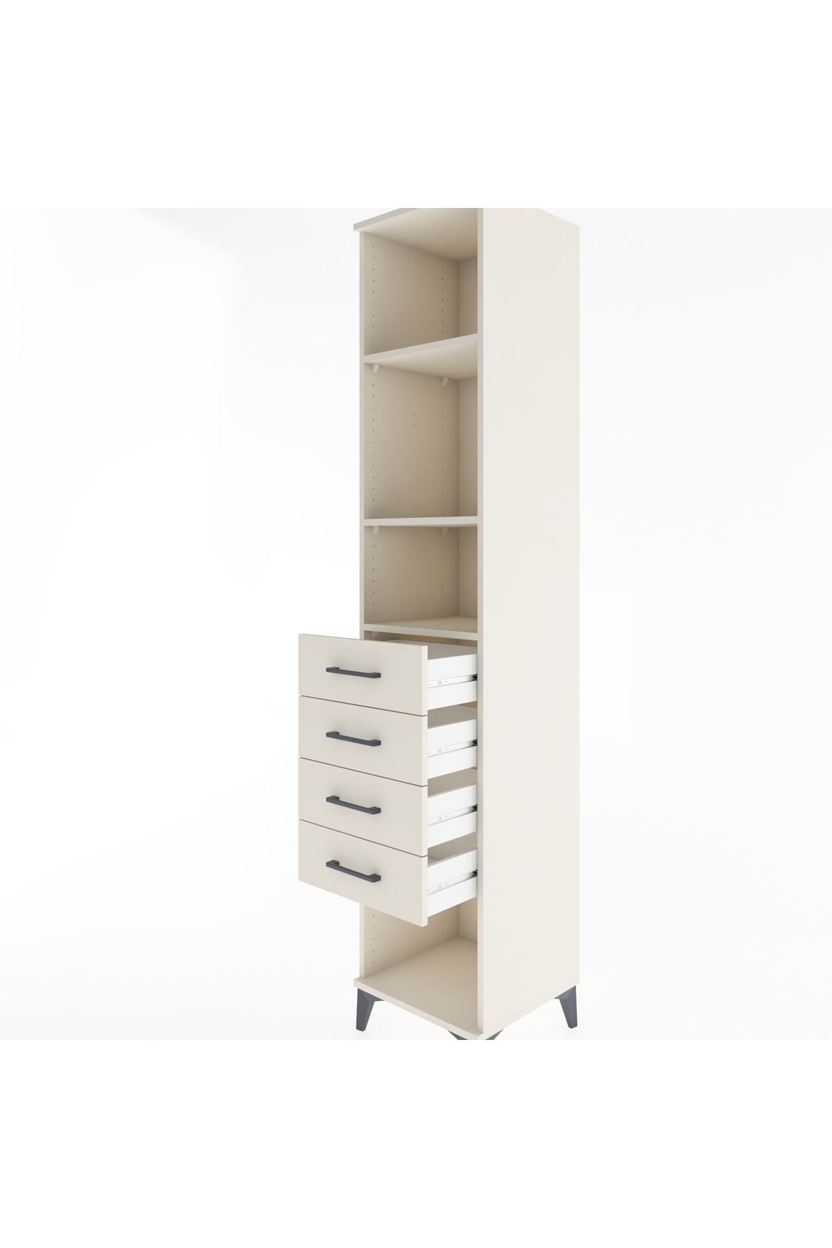 Hyperion Dolap 3 Raflı 4 Çekmeceli 44x44x221 - S61M190V1B
