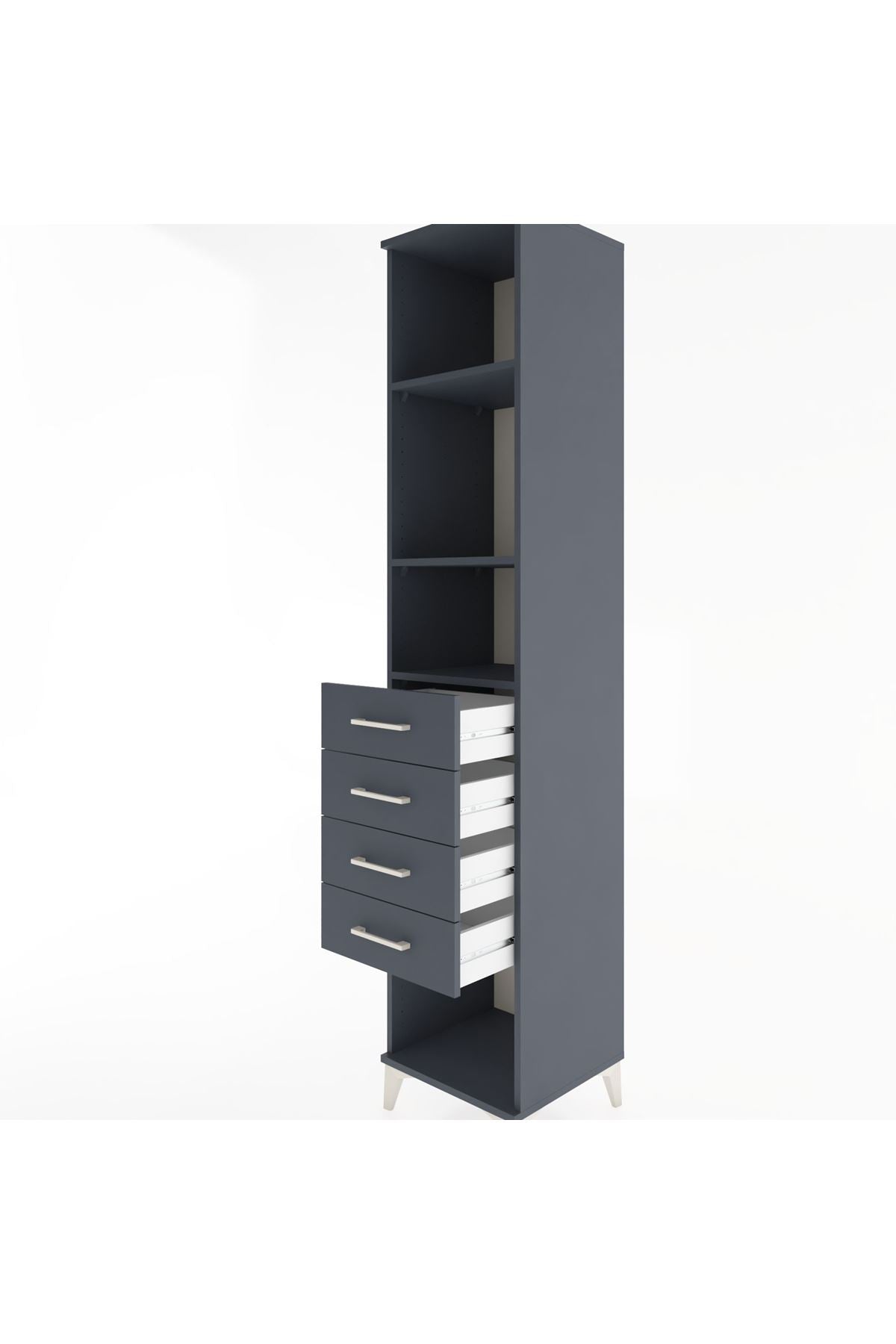 Hyperion Dolap 3 Raflı 4 Çekmeceli 44x44x221 - S61M190V5B