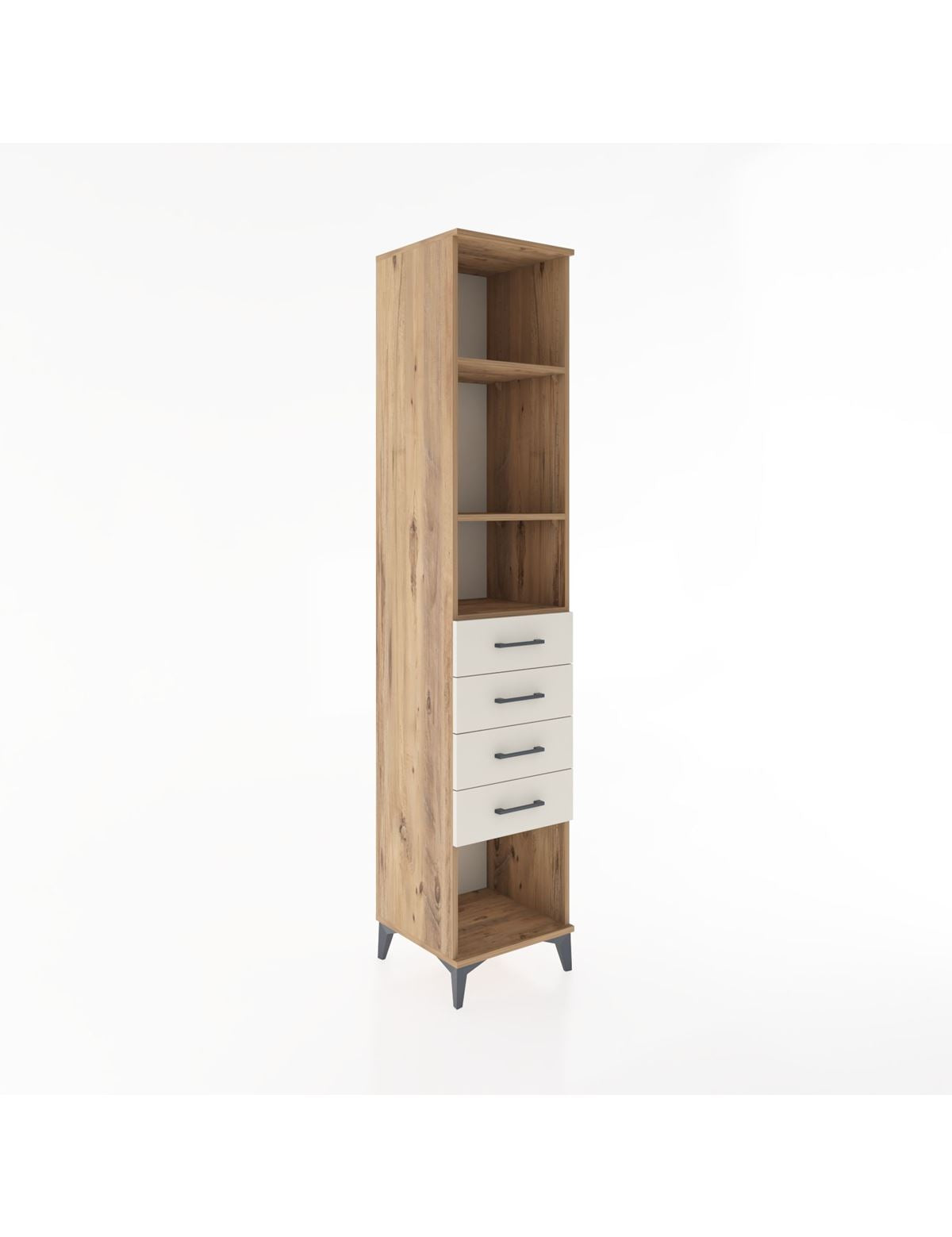 Hyperion Dolap 3 Raflı 4 Çekmeceli 44x44x221 - S61M190V7B