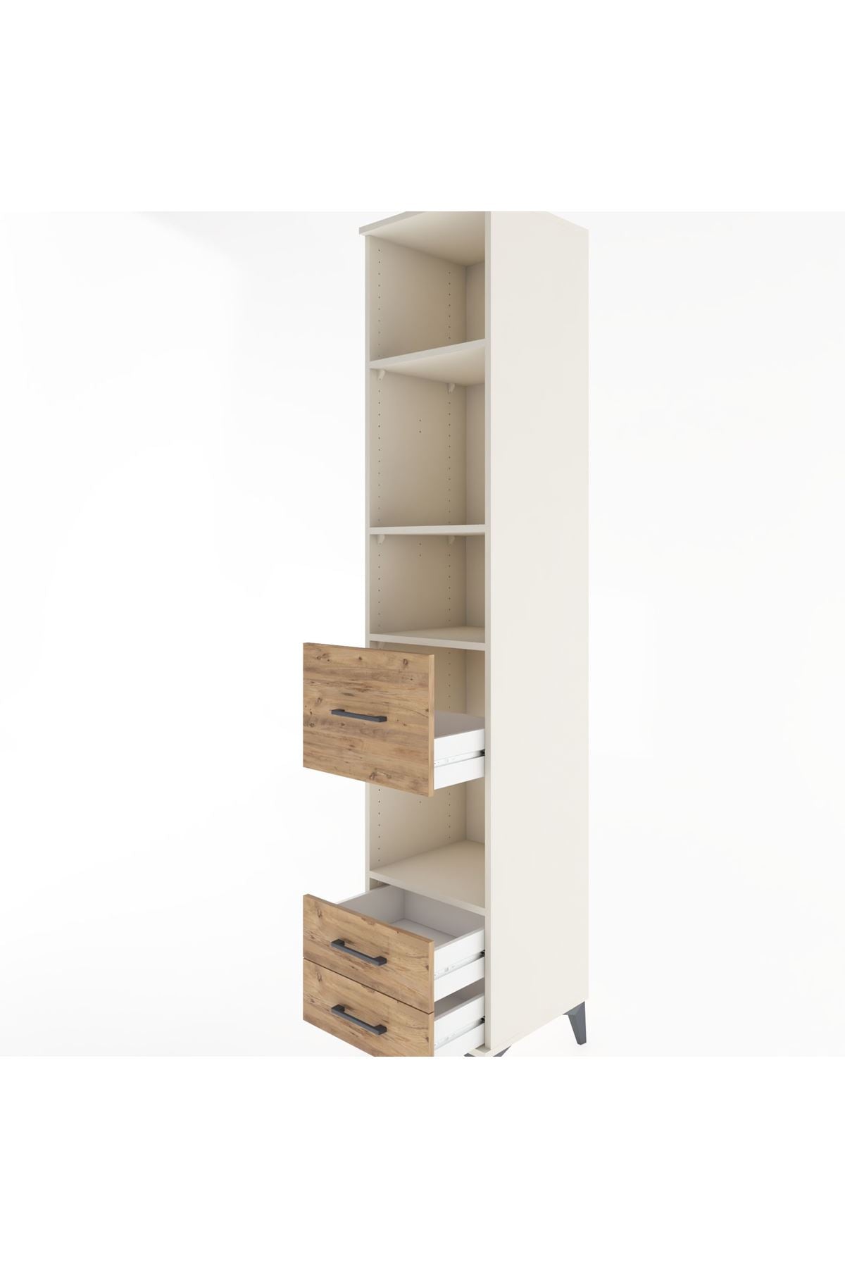 Hyperion Dolap 4 Raflı 3 Çekmeceli 44x44x221 - S61M192V3B