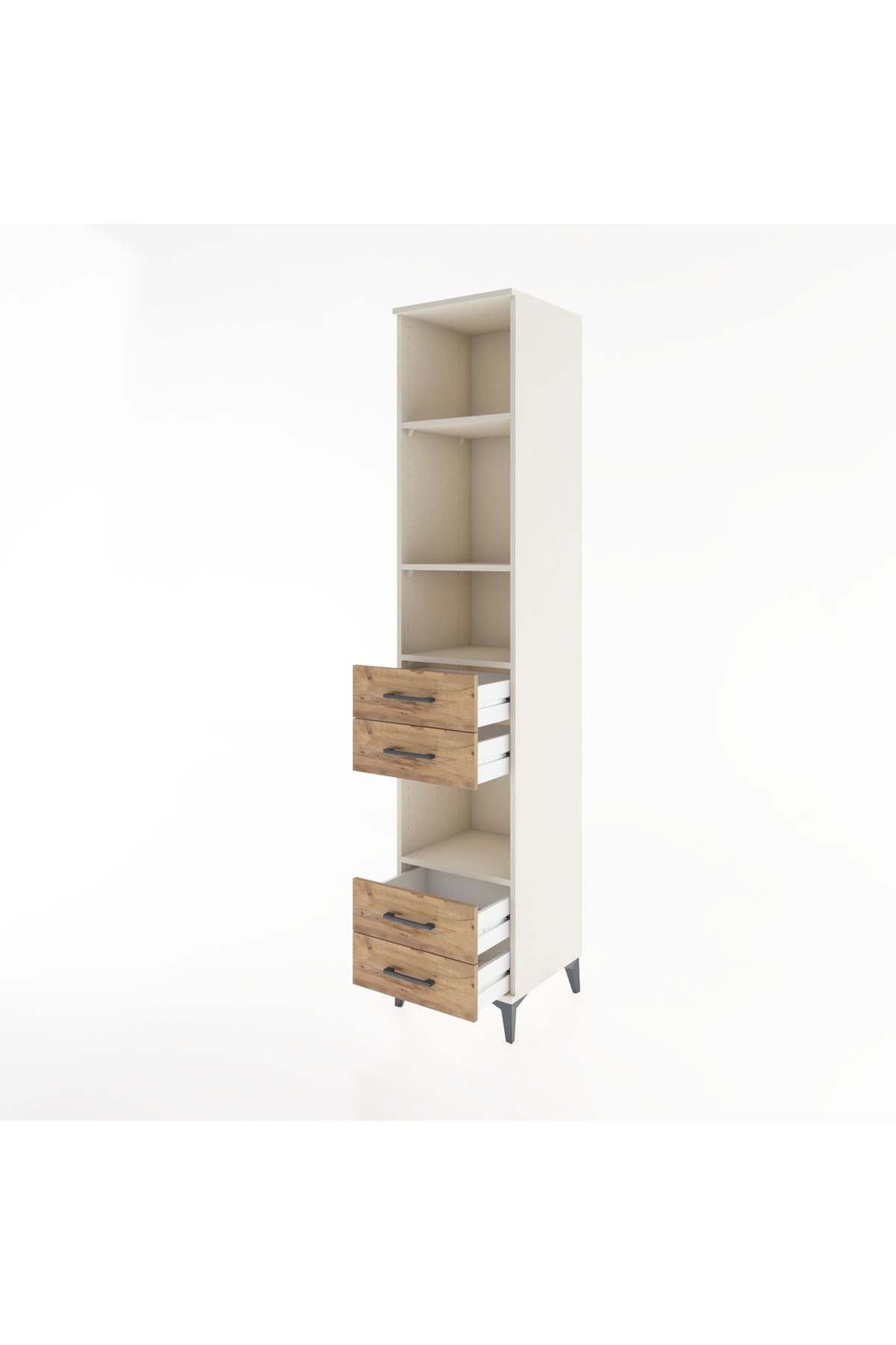 Hyperion Dolap 4 Raflı 4 Çekmeceli 44x44x221 - S61M193V3B