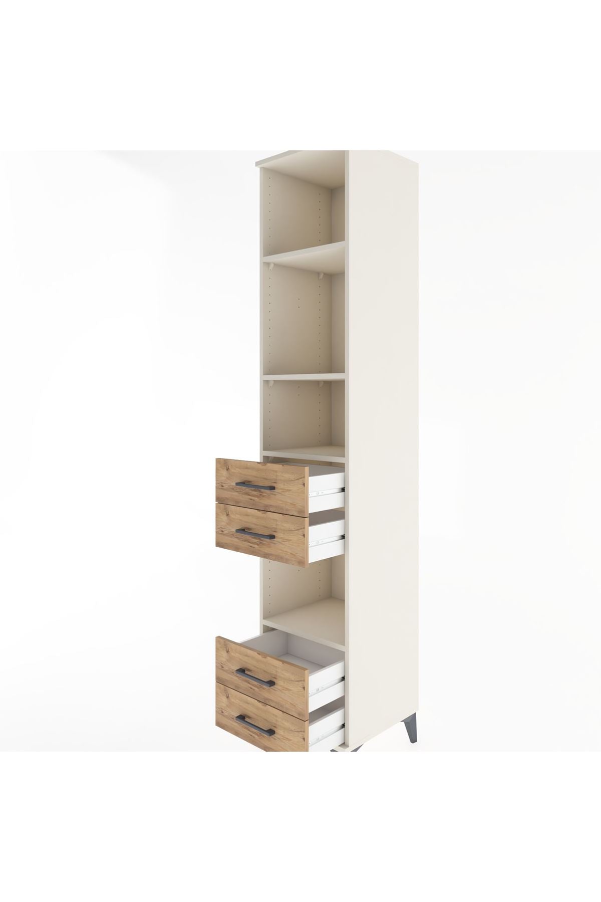 Hyperion Dolap 4 Raflı 4 Çekmeceli 44x44x221 - S61M193V3B