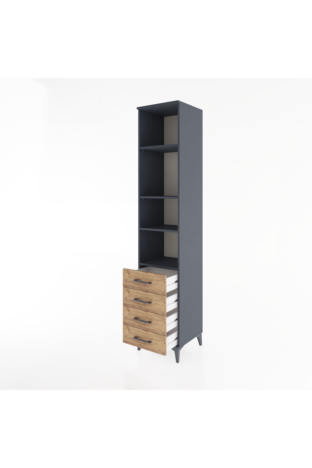 Hyperion Dolap 4 Raflı 4 Çekmeceli 44x44x221 - S61M195V6B