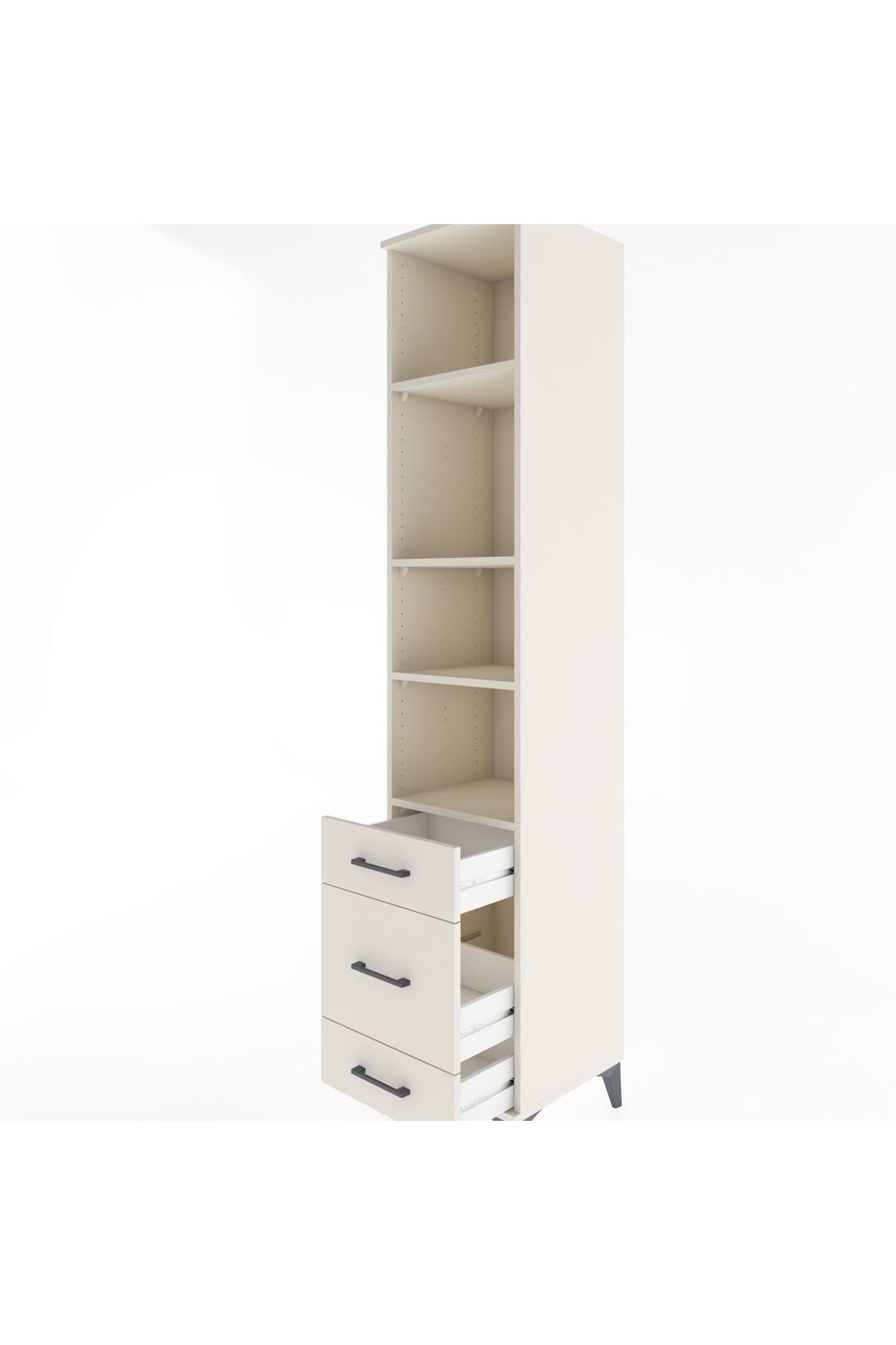 Hyperion Dolap 4 Raflı 3 Çekmeceli 44x44x221 - S61M196V1B