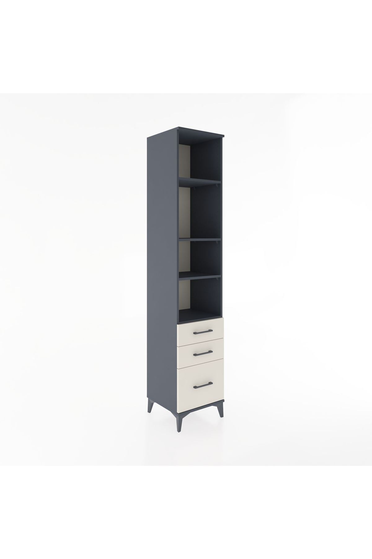 Hyperion Dolap 4 Raflı 3 Çekmeceli 44x44x221 - S61M197V4B