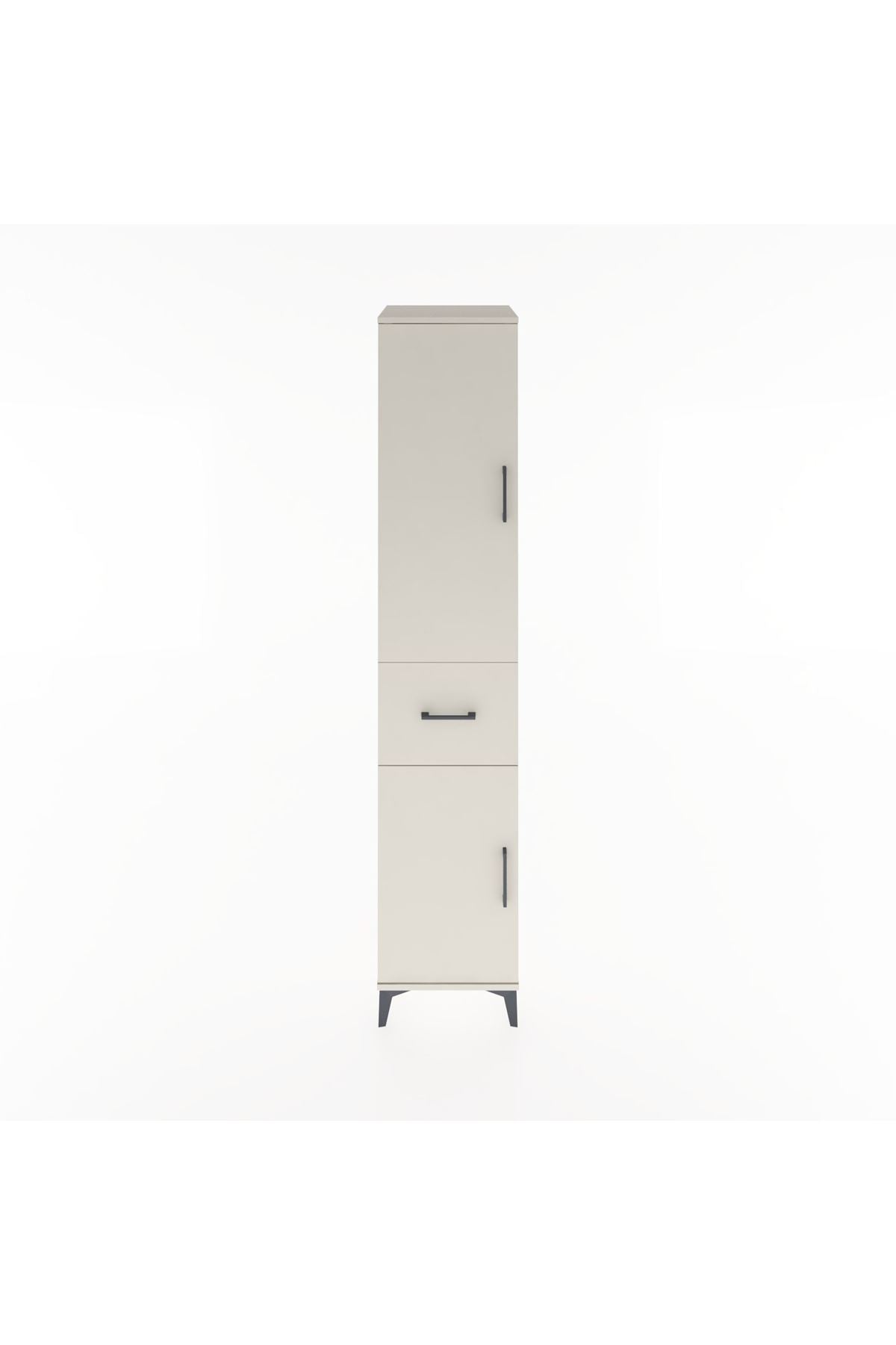 Hyperion Dolap 3 Raflı Tek Çekmeceli Tek Askılı 44x44x221 - S61M202V1B