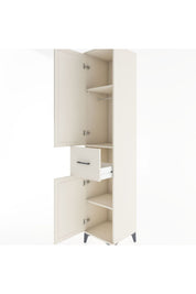 Hyperion Dolap 3 Raflı Tek Çekmeceli Tek Askılı 44x44x221 - S61M202V1B