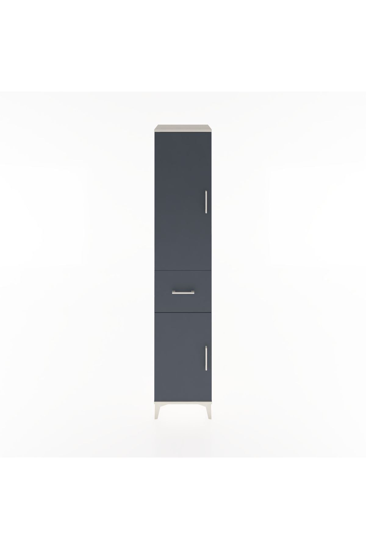Hyperion Dolap 3 Raflı Tek Çekmeceli Tek Askılı 44x44x221 - S61M202V2B