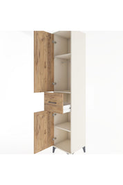 Hyperion Dolap 3 Raflı Tek Çekmeceli Tek Askılı 44x44x221 - S61M202V3B