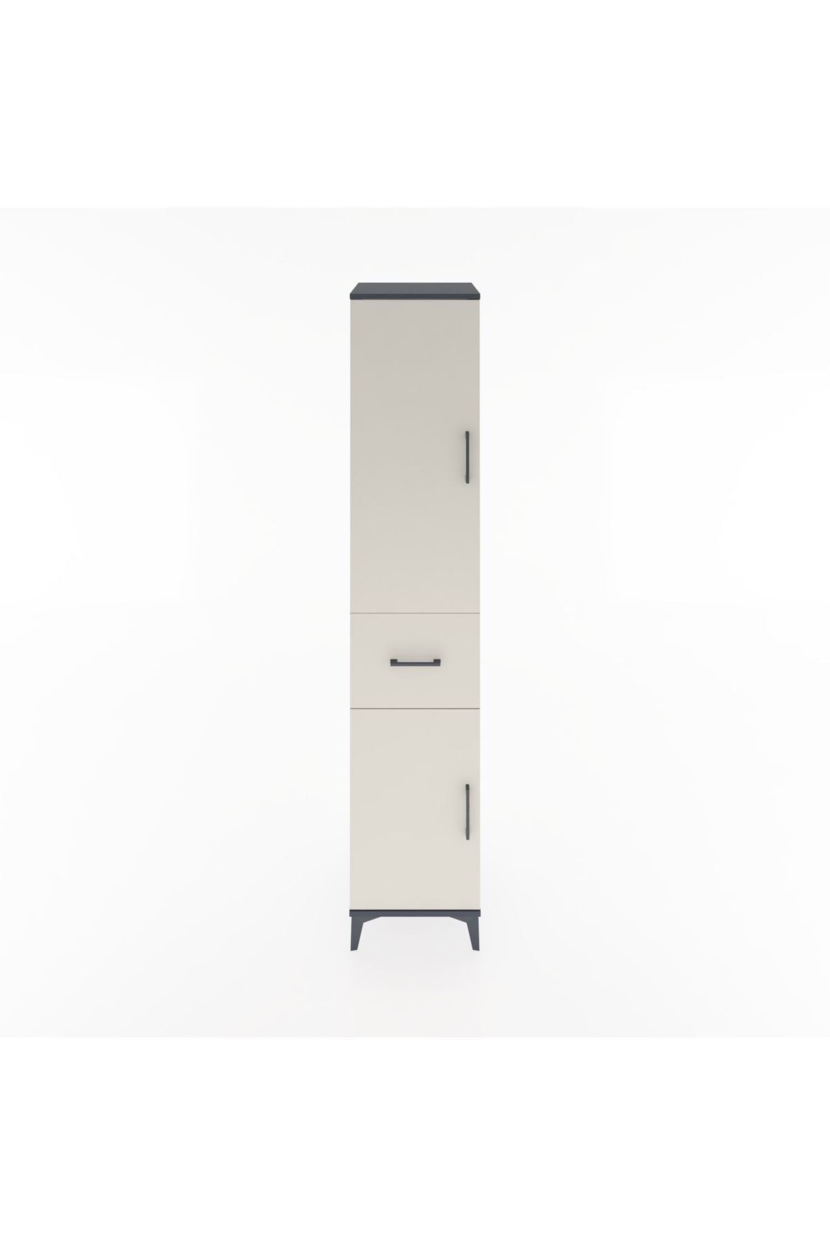 Hyperion Dolap 3 Raflı Tek Çekmeceli Tek Askılı 44x44x221 - S61M202V4B