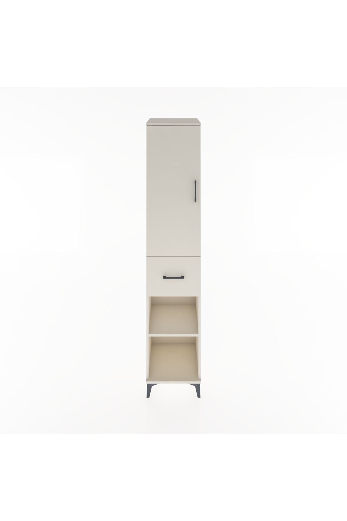 Hyperion Dolap 3 Raflı Tek Çekmeceli Tek Askılı 44x44x221 - S61M203V1B