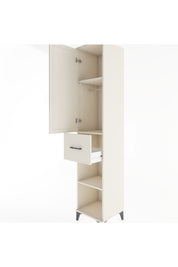 Hyperion Dolap 3 Raflı Tek Çekmeceli Tek Askılı 44x44x221 - S61M203V1B