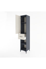 Hyperion Dolap 3 Raflı Tek Çekmeceli Tek Askılı 44x44x221 - S61M203V4B