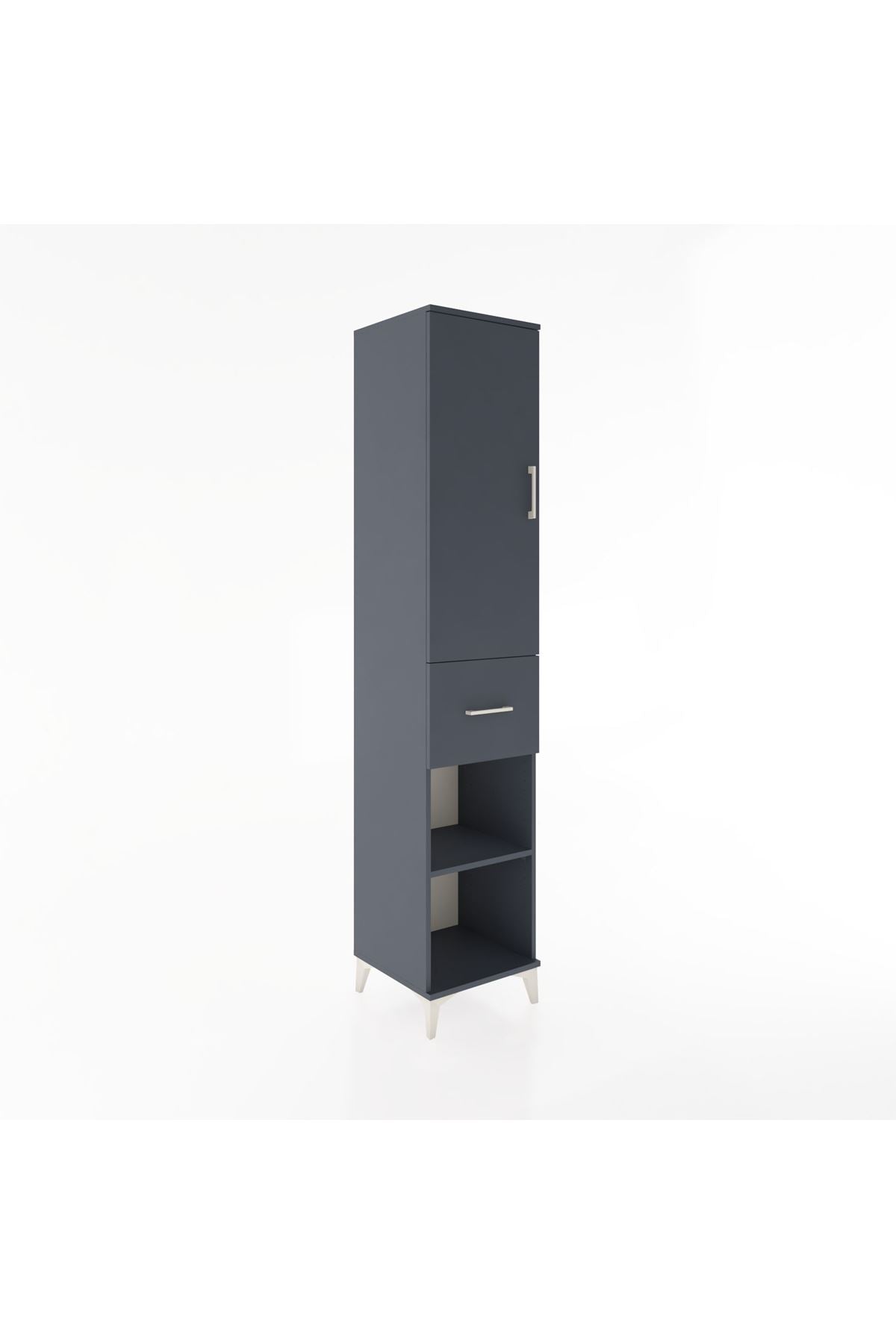 Hyperion Dolap 3 Raflı Tek Çekmeceli Tek Askılı 44x44x221 - S61M203V5B
