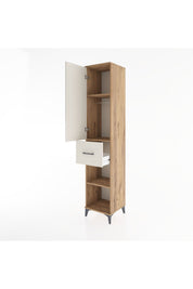 Hyperion Dolap 3 Raflı Tek Çekmeceli Tek Askılı 44x44x221 - S61M203V7B