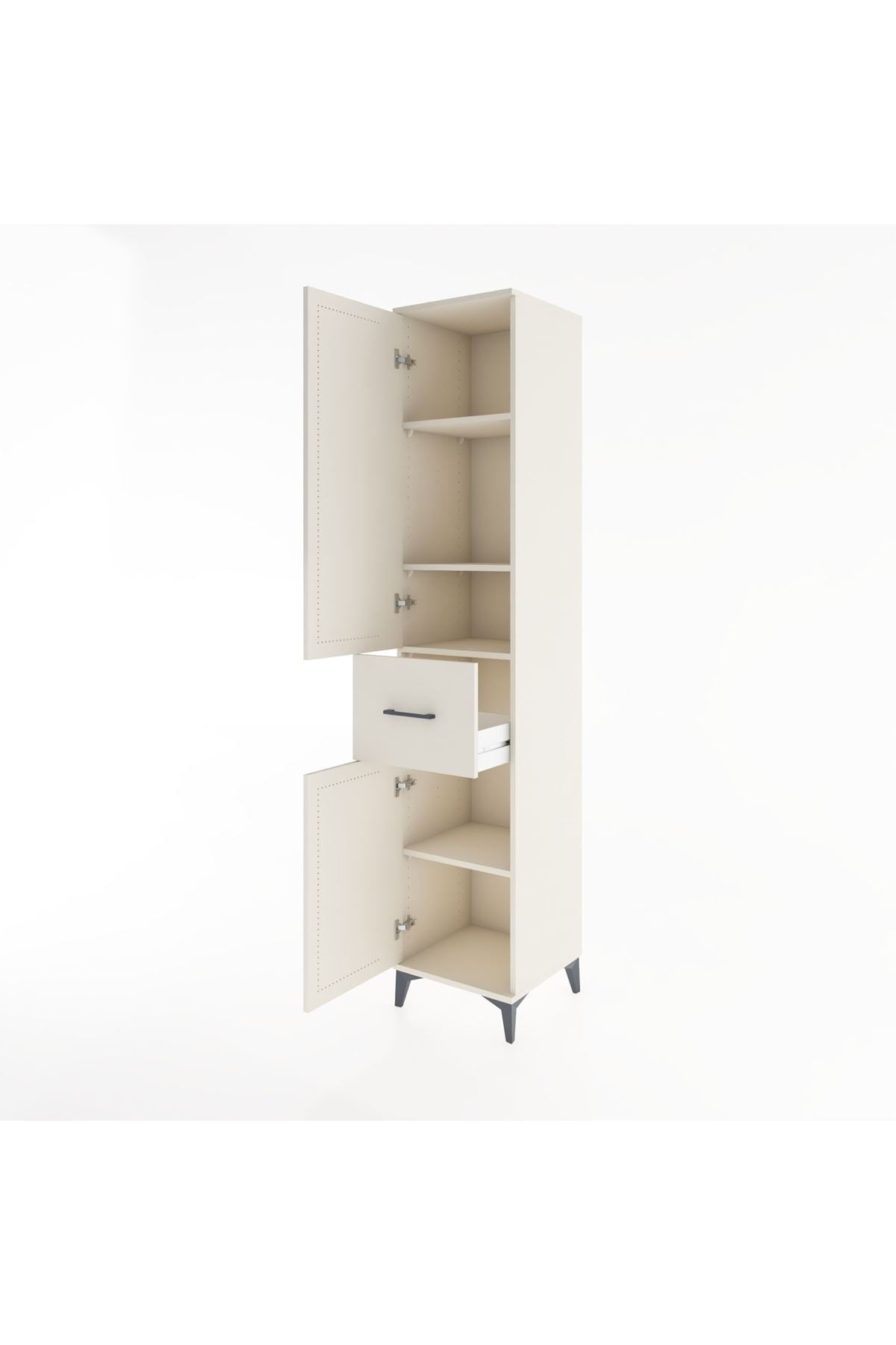 Hyperion Dolap 4 Raflı Tek Çekmeceli 2 Kapaklı 44x44x221 - S61M204V1B