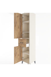 Hyperion Dolap 4 Raflı Tek Çekmeceli 2 Kapaklı 44x44x221 - S61M204V3B