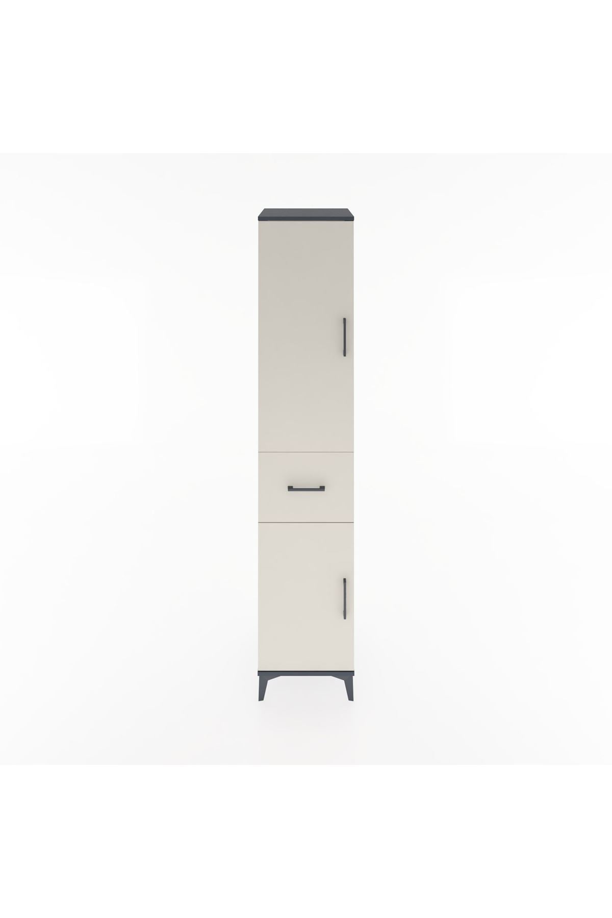 Hyperion Dolap 4 Raflı Tek Çekmeceli 2 Kapaklı 44x44x221 - S61M204V4B