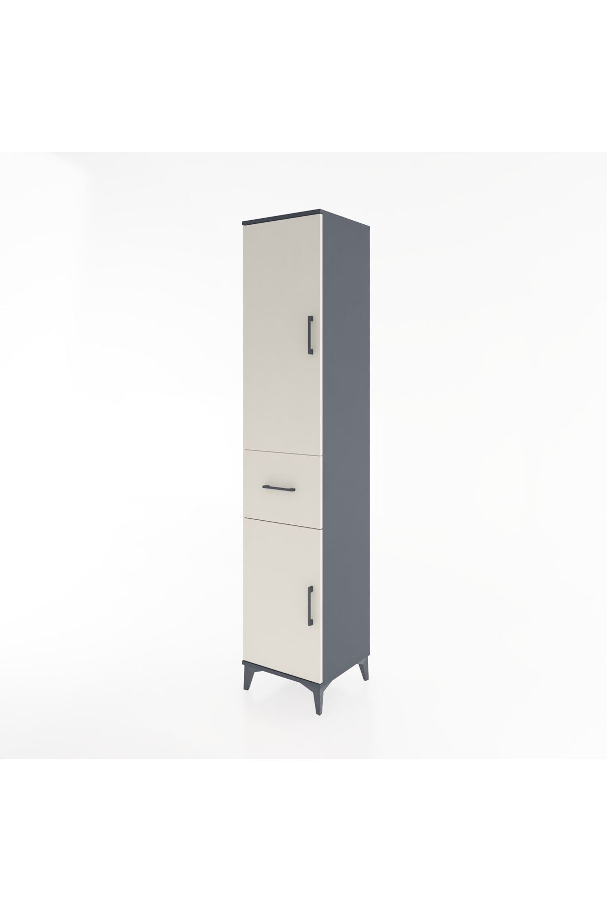 Hyperion Dolap 4 Raflı Tek Çekmeceli 2 Kapaklı 44x44x221 - S61M204V4B