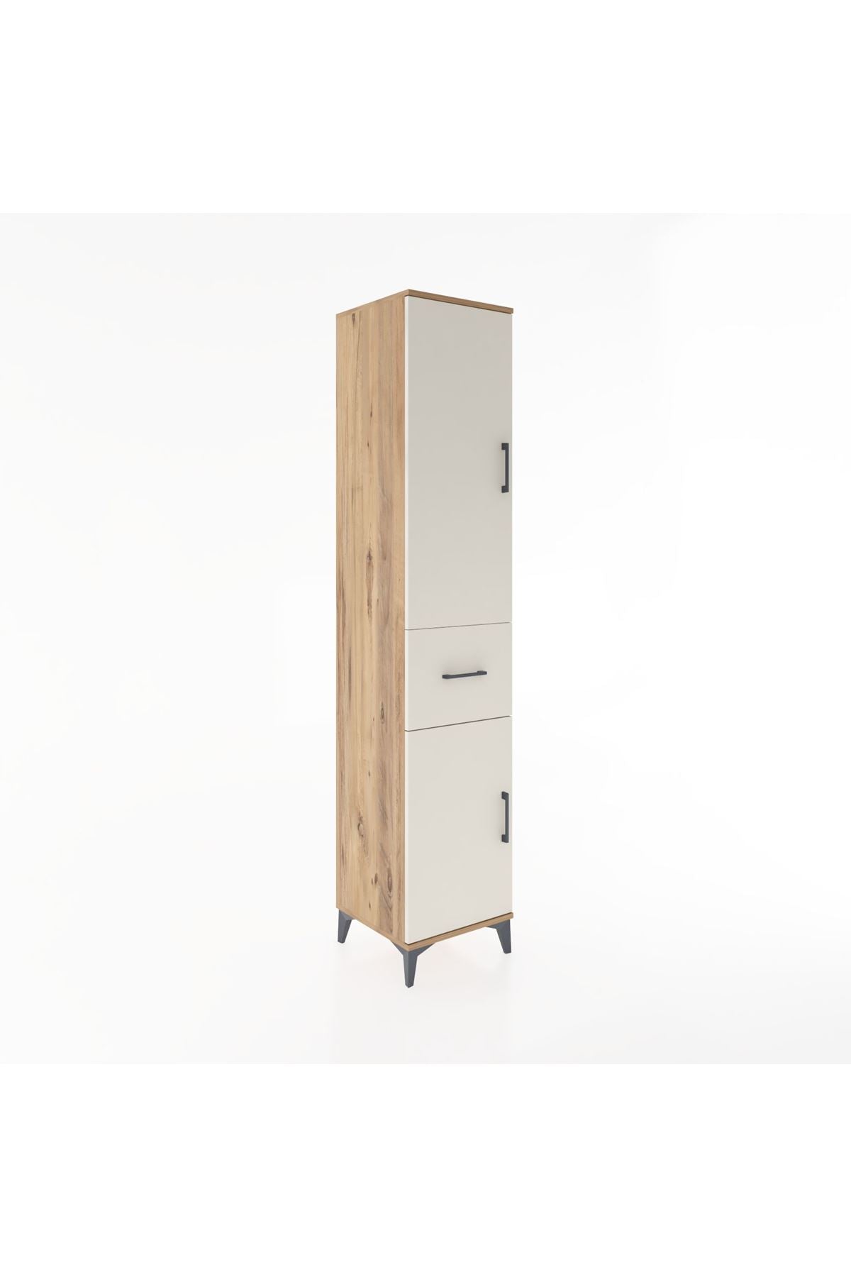 Hyperion Dolap 4 Raflı Tek Çekmeceli 2 Kapaklı 44x44x221 - S61M204V7B