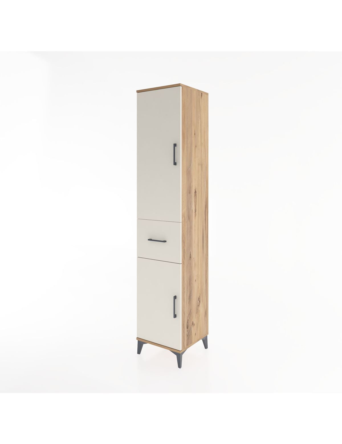 Hyperion Dolap 4 Raflı Tek Çekmeceli 2 Kapaklı 44x44x221 - S61M204V7B